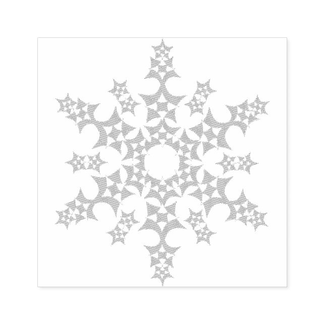 Patchwork Snowflake Gummistempel (Prägung)