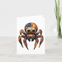 Patchwork Spider Greetings Card
