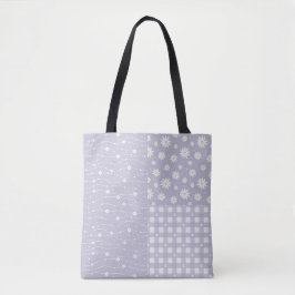 Patchwork Spring Light Lavendel Muster Tote Bag Tasche