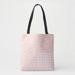 Patchwork Spring Pastel Motif rose Sac fourre-tout