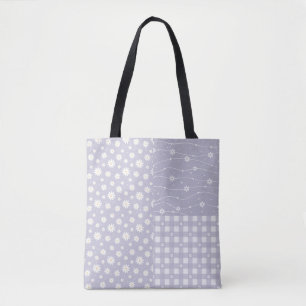 Patchwork Spring Pastell Lavender Muster Tote Bag Tasche