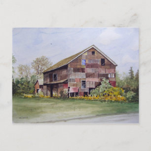 Patchwork-Stall-Postkarte Postkarte