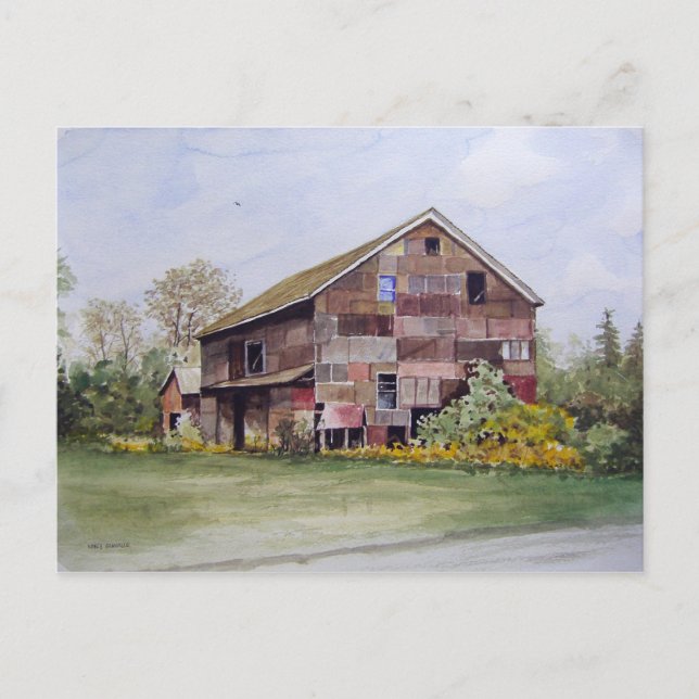 Patchwork-Stall-Postkarte Postkarte (Vorderseite)