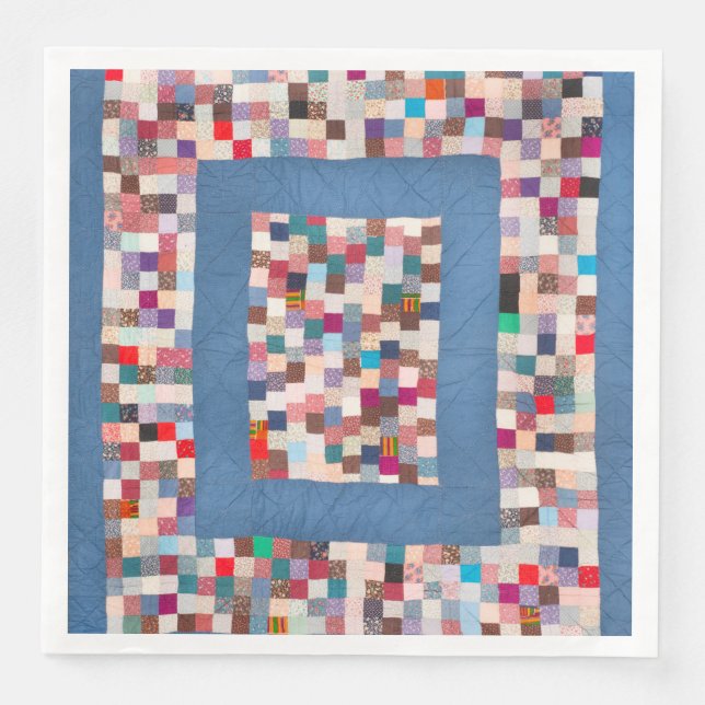 Patchwork-Steppdecke mit zwei Grenzen Serviette (Vorderseite)