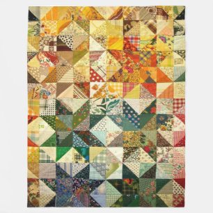 PATCHWORK-STEPPDECKE (simuliert) Fleece-Decken Fleecedecke