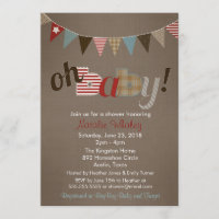 Patchwork Stitch Rustic Quilt Banner Babydusche