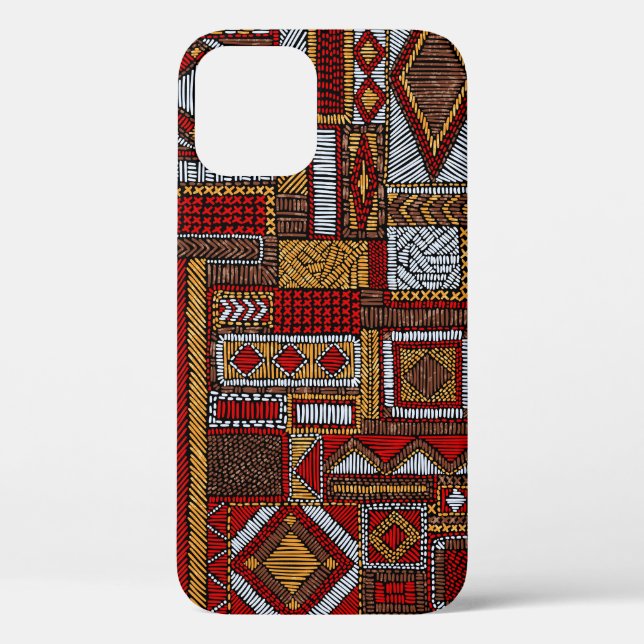 Patchwork Style bestickt Ethnic Print Case-Mate iPhone Hülle (Rückseite)