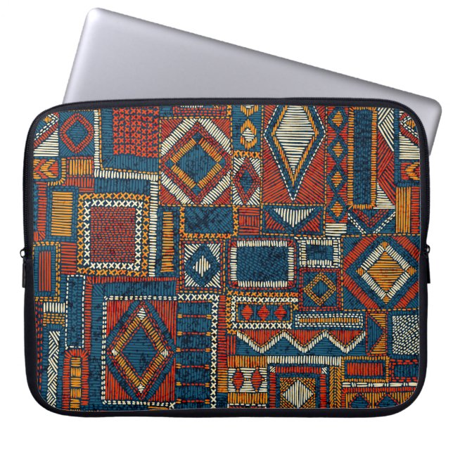 Patchwork Style Stilbestickt Vintag Laptopschutzhülle (Vorderseite)