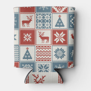 Patchwork Style: Weihnachts-Ziermuster Dosenkühler
