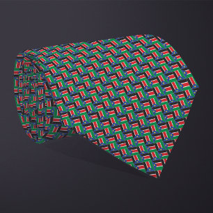 Patchwork Südsudan Flag Pattern Krawatte