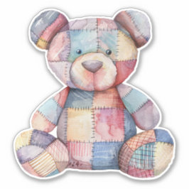 Patchwork Teddy Bar Sticker