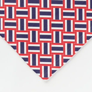 Patchwork Thailand Flag Pattern Fleecedecke