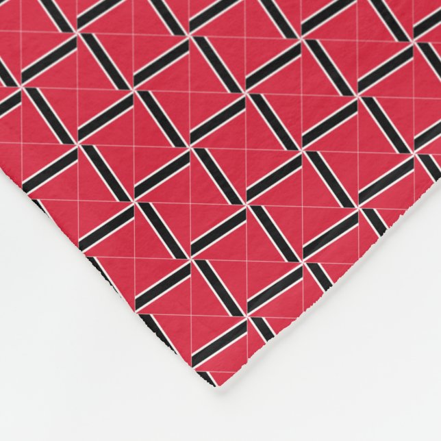 Patchwork Trinidad und Tobago Flag Muster Fleecedecke (Ecke)