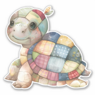 Patchwork Turtle Sticker