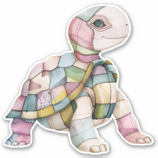Patchwork Turtle Sticker (Vorderseite)