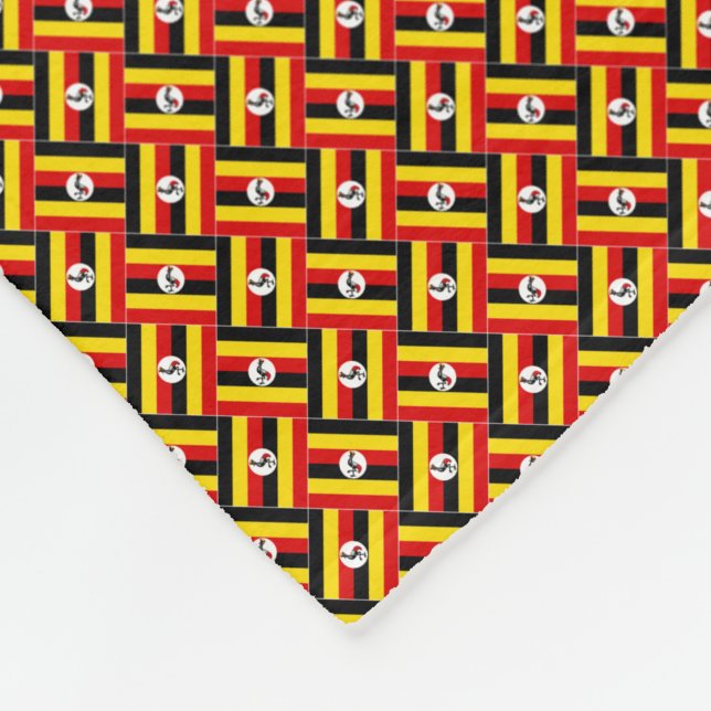 Patchwork Uganda Flag Muster Fleecedecke (Ecke)