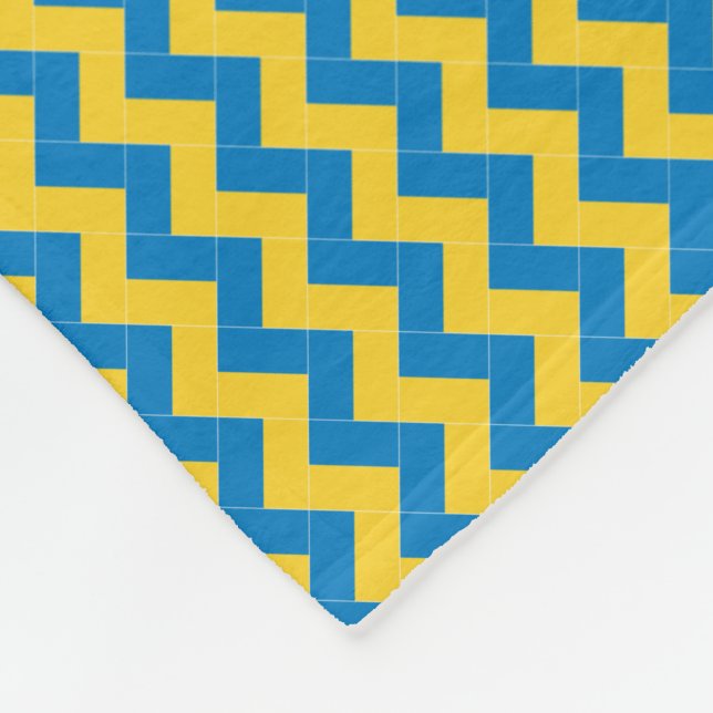 Patchwork Ukraine Flaggenmuster Fleecedecke (Ecke)