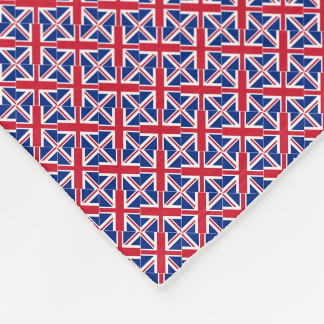Patchwork United Kingdom Flag Pattern Fleecedecke (Ecke)