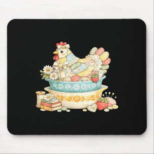 Patchwork-Vintage-Henne-Quilted-Chicken-Pyrex  Mousepad