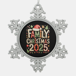 Patchwork Weihnachten 2025 Weihnachten Weihnachten Schneeflocken Zinn-Ornament