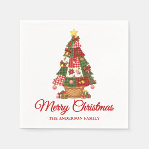 Patchwork Weihnachtsbaum Serviette