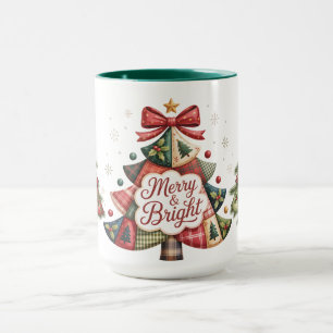 Patchwork-Weihnachtsbäume Tasse