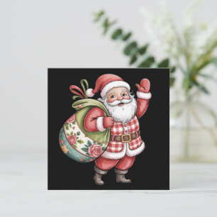 Patchwork-Weihnachtsmann Weihnachten Retro Fröhlic