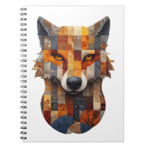 Patchwork Wolf Notebook