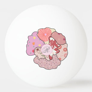 Patchworkblume, personalisiert   tischtennisball