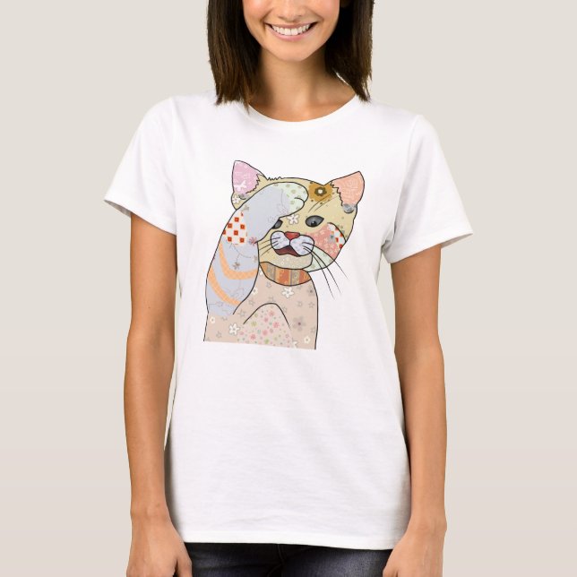 Patchworkkatze T-Shirt (Vorderseite)