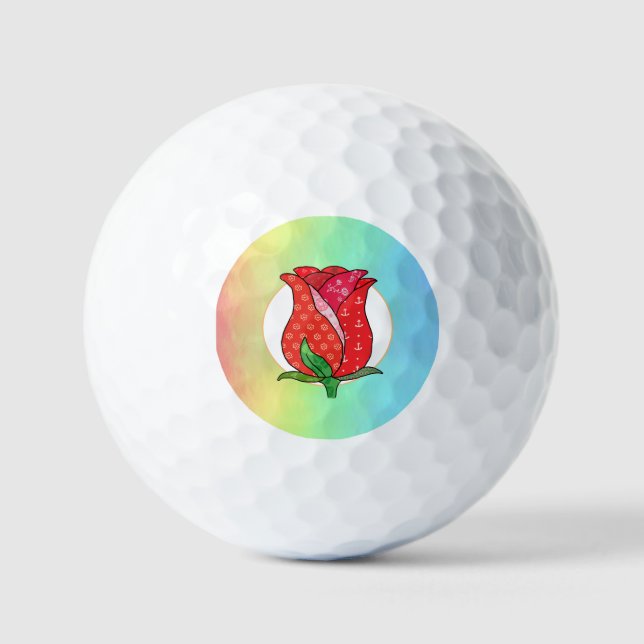 Patchworkrose  golfball (Vorderseite)