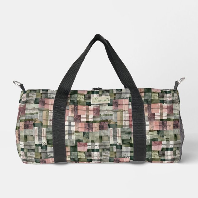 Patchy Mauve, Taupe, Sage Duffle Bag (Vorderseite)