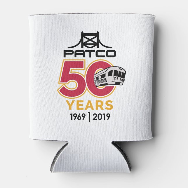 PATCO 50-jähriges Logo-Design kann kühler werden Dosenkühler (Vorderseite)