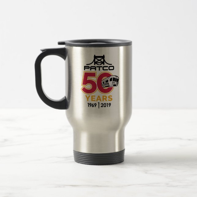 PATCO 50-Jubiläum-Logo 15. Unze Reisebecher (Links)