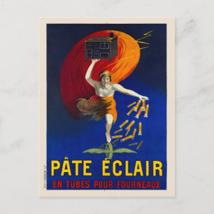 Pate Eclair Vintage-Werbeposter 1912 Postkarte