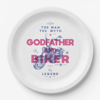 Pate und Biker der Mann der Mythos der Legende Pappteller