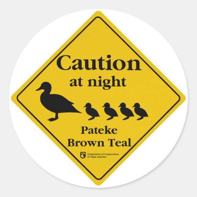 Pateke Sign Sticker (Vorderseite)
