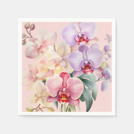 Patel Rainbow Orchids Wedding Serviette