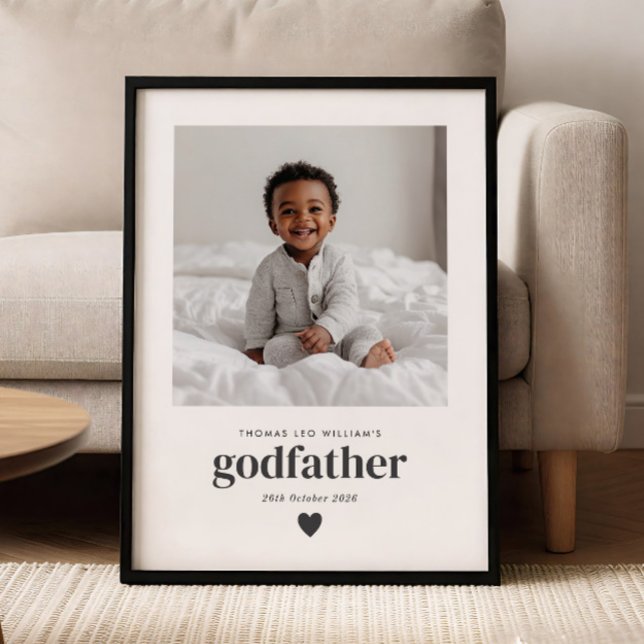 Patenfoto-Andenken Poster (Godfather Photo Keepsake Poster)