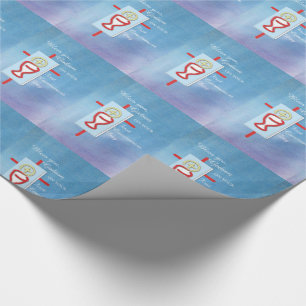 Patenkind, Erste heilige Kommunion, Blau Geschenkpapier