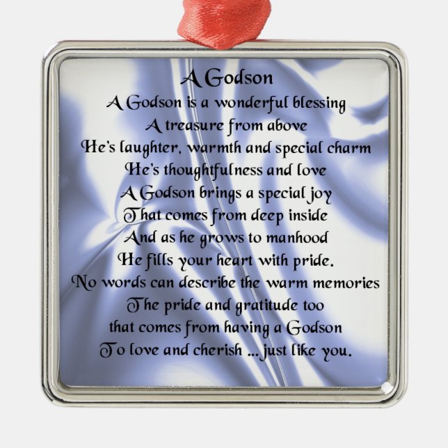 Patensohngedicht - blauer Silk Entwurf Ornament Aus Metall (Vorne)