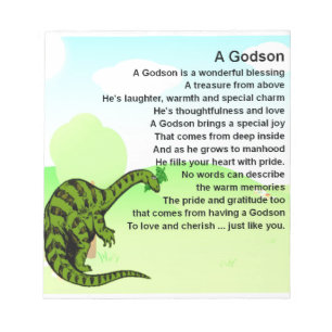 Patensohngedicht - Dinosaurierentwurf Notizblock