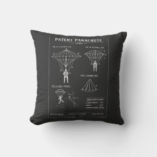 Patent Fallschirm Blaupause Kissen