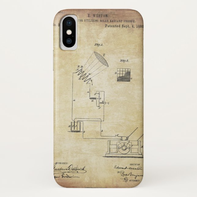 Patent für ein altes Solargerät Case-Mate iPhone Hülle (Rückseite)