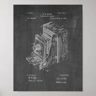 Patent für fotografische Kamera - Chalkboard Poster