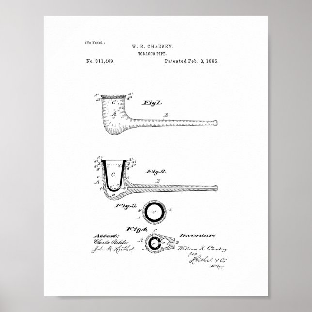 Patent für Tabakpfeifen Poster (Vorne)