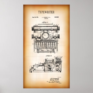 PATENT FÜR TYPEWRITER 1941 POSTER