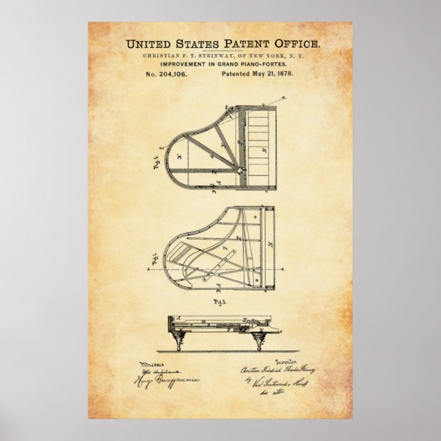 Patent - Klavier - Poster (Vorne)
