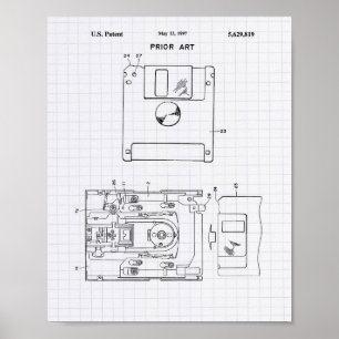 Patent-Kunst der Diskette-1997 - gezeichnetes Poster