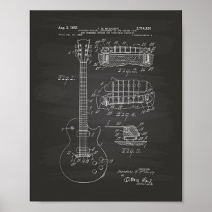 Patent-Kunst der Gitarren-1955 - Tafel Poster